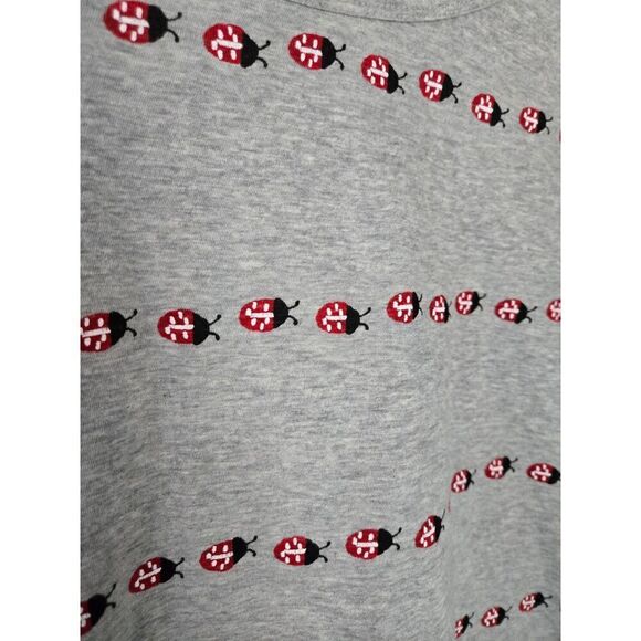 LOFT Women's Gray Ladybug Everyday Crew Tee Size XS - Picture 4 of 4